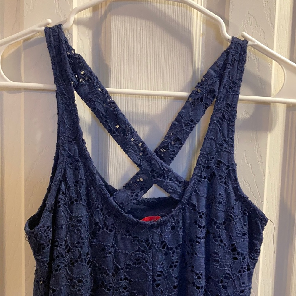 ✨4 for $25✨ navy blue laced dress - Picture 2 of 2